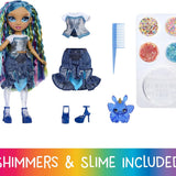 Rainbow High Glitter Fashion Doll with Slime, Skyler (Blue)