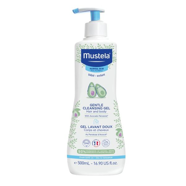 ג׳ל רחצה טבעי לגוף ולשיער של Mustela