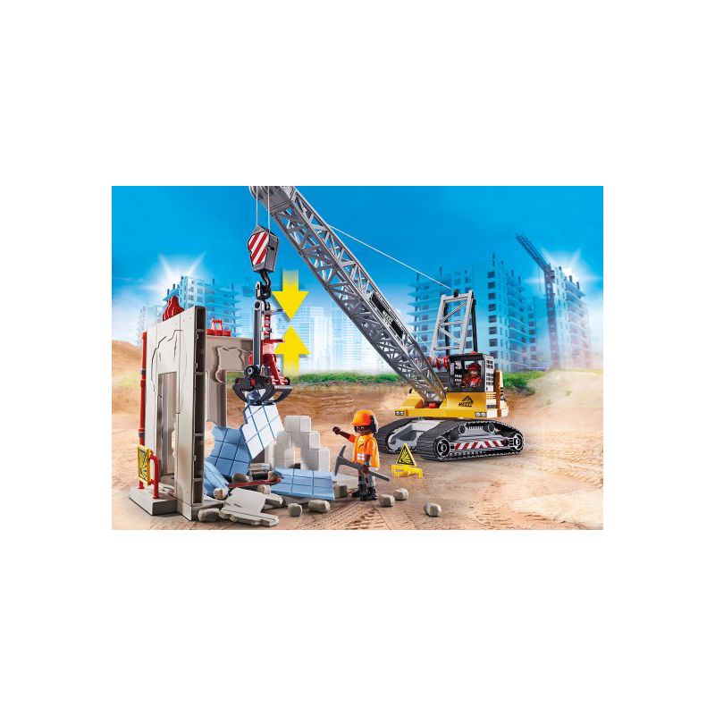 מחפר כדור הרס עם אזור בבנייה 70442