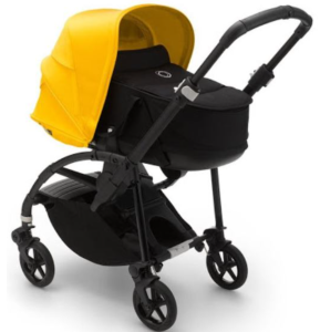 עגלת Bugaboo Bee 6 שחורה עם גגון צהוב